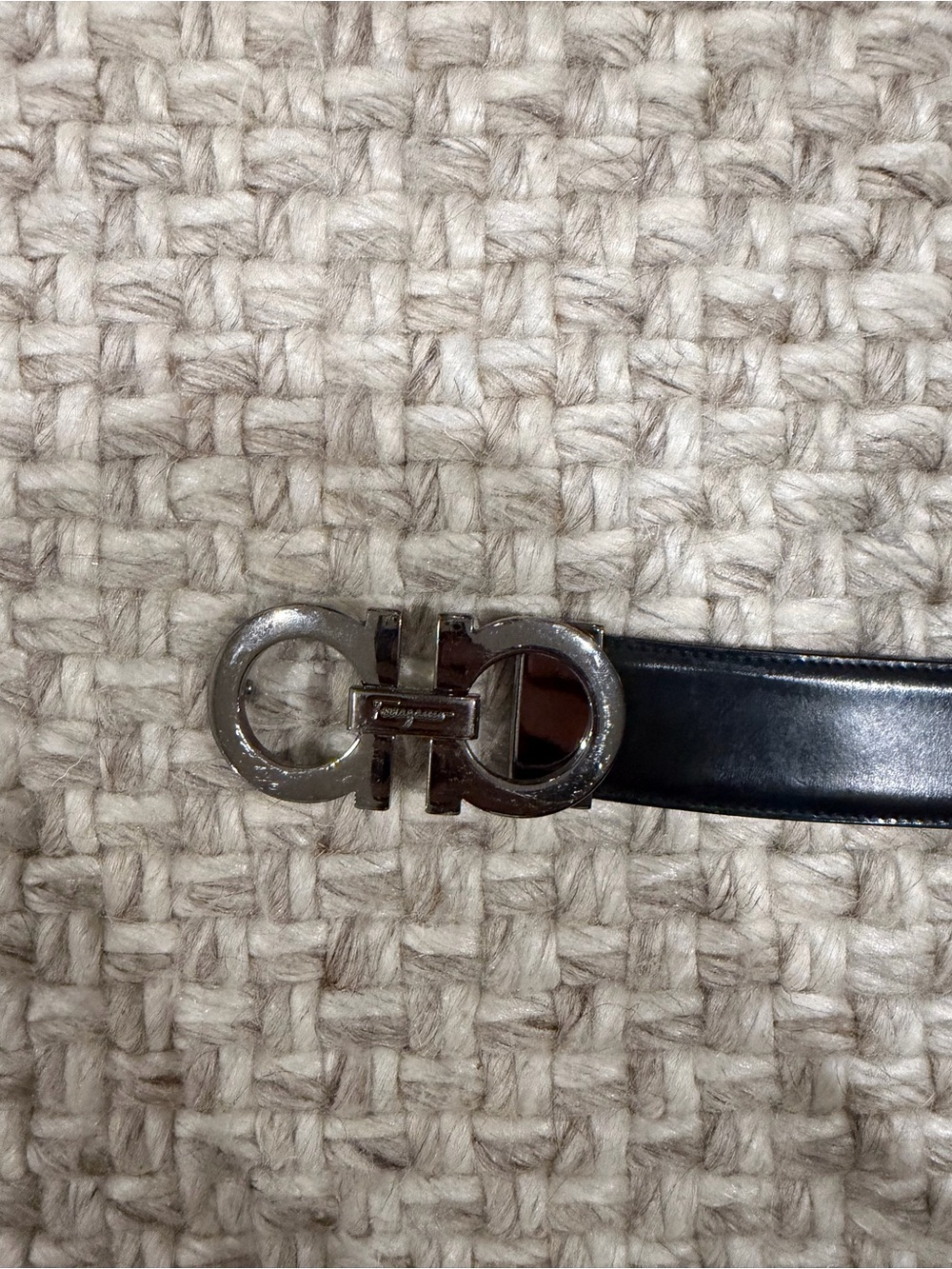 Salvatore Ferragamo Reversible Gancini Buckle Belt Black Brown Men's